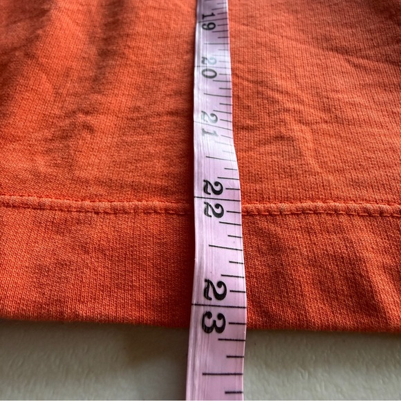 Pilcro Anthropologie Eyelet Ruffle Shoulder Knit Top Blood Orange Women’s Medium - Picture 7 of 10